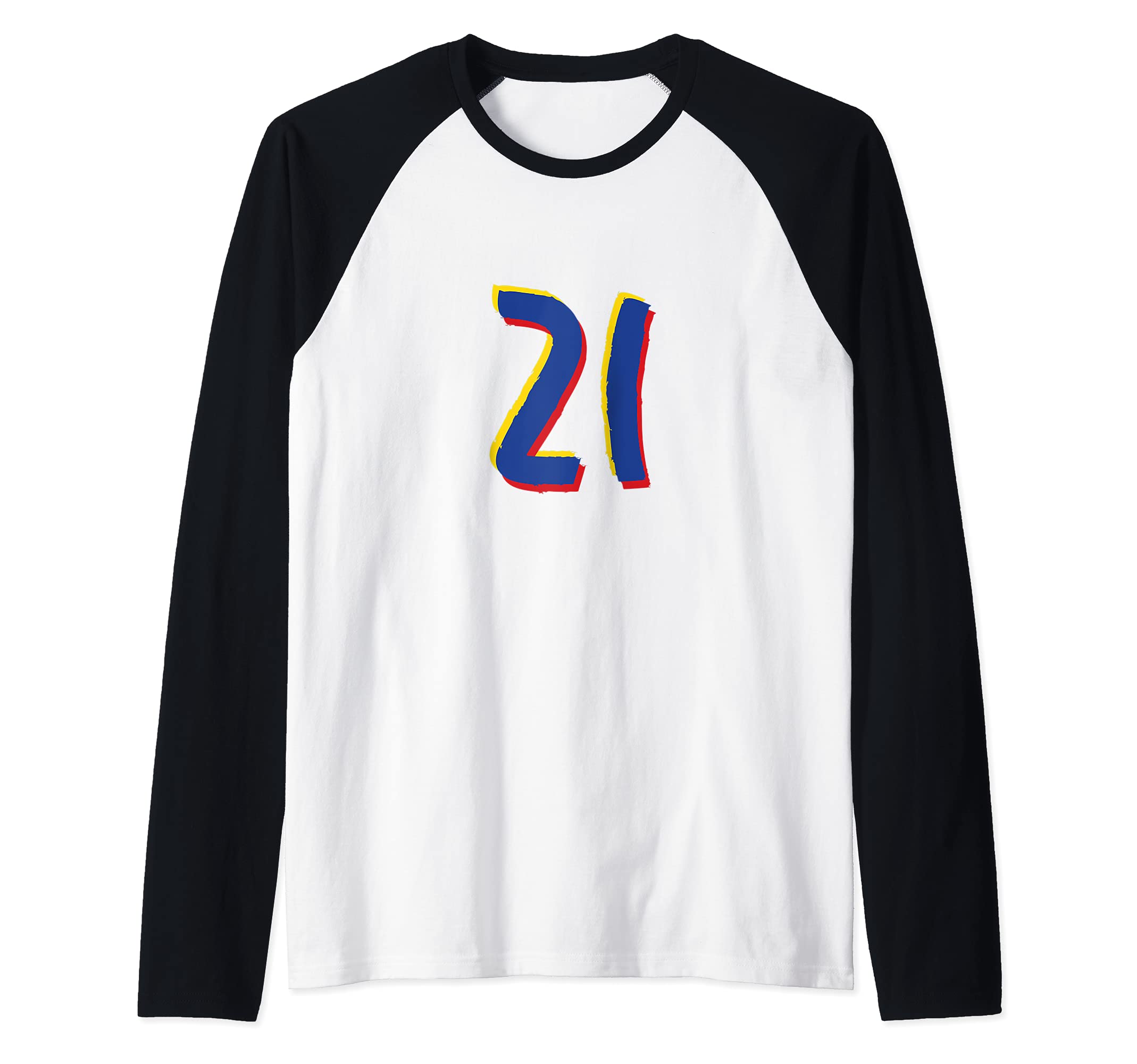 Flag Colombia Raglan Baseball Tee