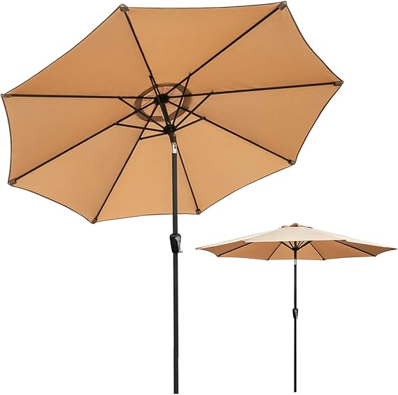 XYNH - Sombrilla para pérgola de 2,7 m, con manivela, para patio