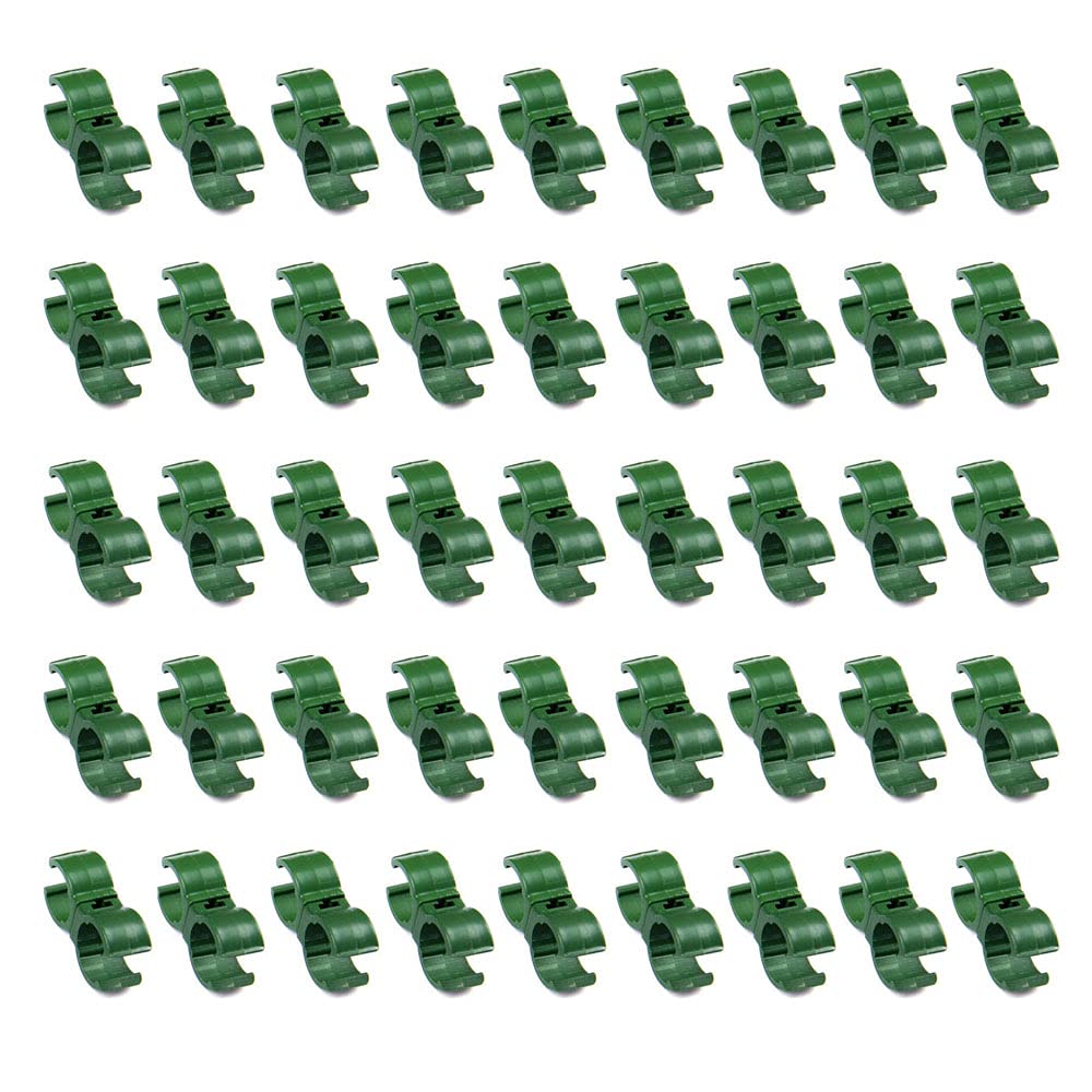 CENPEK 50pcs Green Adjustable Garden Trellis Plant Connector Flower Rattan Plastic Buckle Clip 11mm