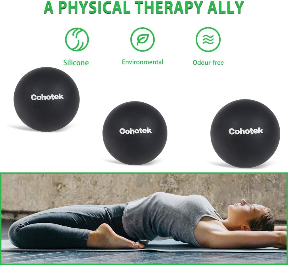 Cohotek 6PCS Massage Ball Roller Set, 2 Size Spiky Ball, 1 Lacrosse Ball, 1 Peanut Ball, 1 Roller Stick, 1 Manual Massage Ball, Mobility Balls for Trigger Point Relief and Plantar Fasciitis Therapy: Sports & Outdoors