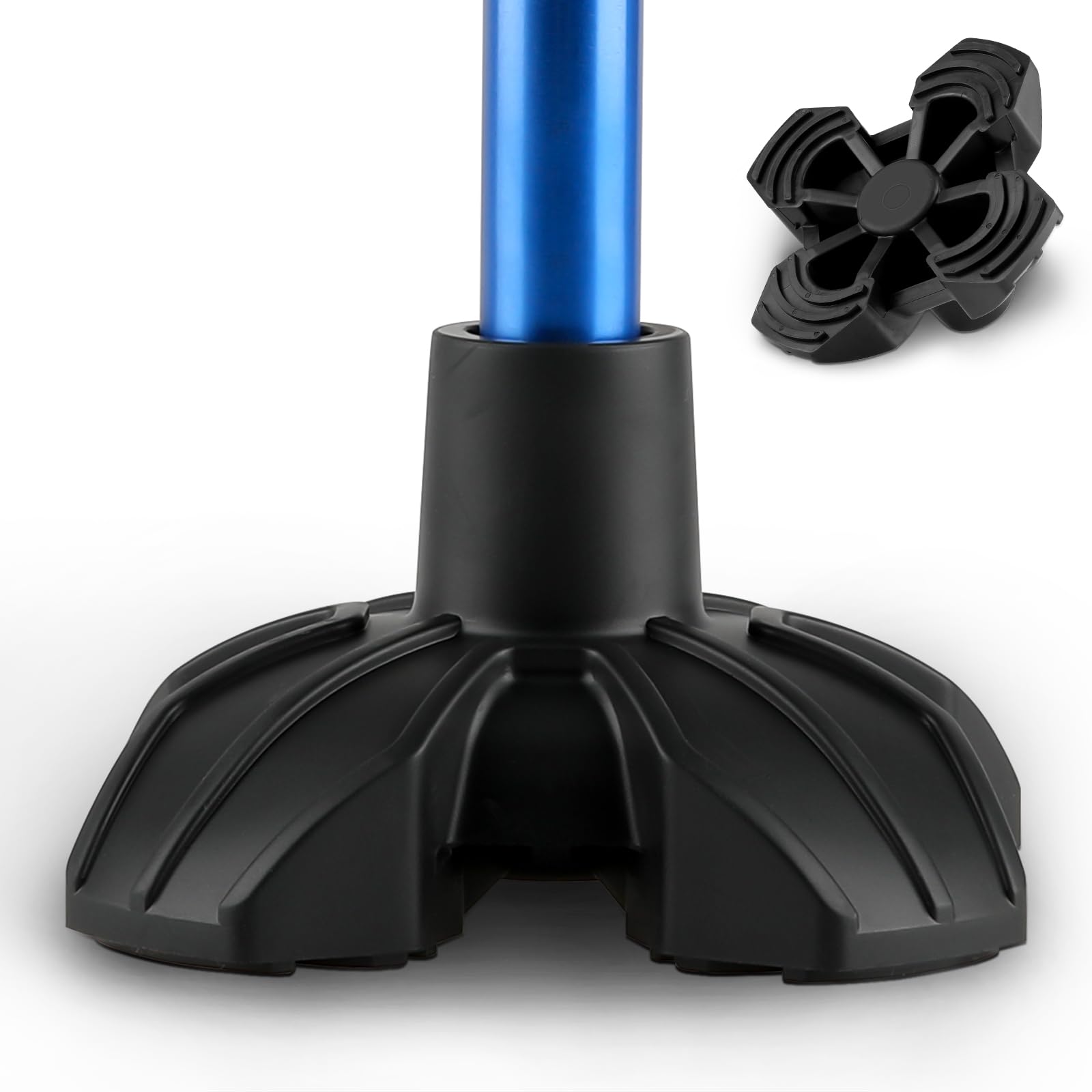 Cane Tip - Self Standing, Quad Walking Cane Rubber Replacement (3/4