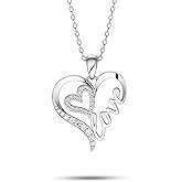 TAANAA Original Design Double Love Necklace For Women 925 Sterling Silver Pendant Original Design Jewelry Valentine's Day Gifts