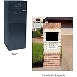 dVault® Full Service Vault DVCS0015 Secure Curbside Mailbox/Package Drop with Locking Letterbox (Black)