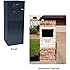 dVault® Full Service Vault DVCS0015 Secure Curbside Mailbox/Package Drop with Locking Letterbox (Black)