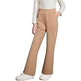 blibean Tween Girls Bell Bottom Pants School Uniform Stretchy Leggings Size 6-15 Years