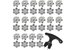 32pcs Golf Shoe Spikes Replacement Kit with Wrench - Durable Non-Slip Cleats for Most Golf Shoes