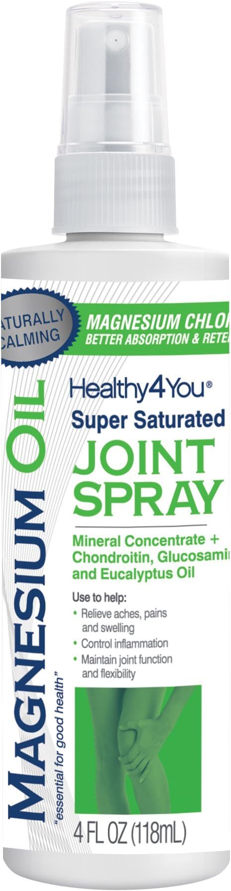 Healthy 4 You Magnesium Oil Joint Spray, 4 Ounce