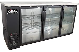 Xiltek 24" Depth 72" Length Glass Door Back Bar Cooler Refrigerator