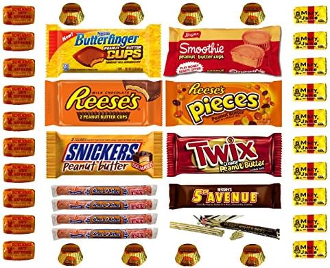 Ultimate Peanut Butter Candy Bundle - 40 Packages of Candy - With 12 Different Varieties of Candy (Including Reese's, Snickers, Twix, Butterfinger &amp; More)