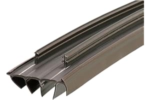 KS Hardware Kerf Style Door Bottom with Vinyl Fins, Brown (1, 32)