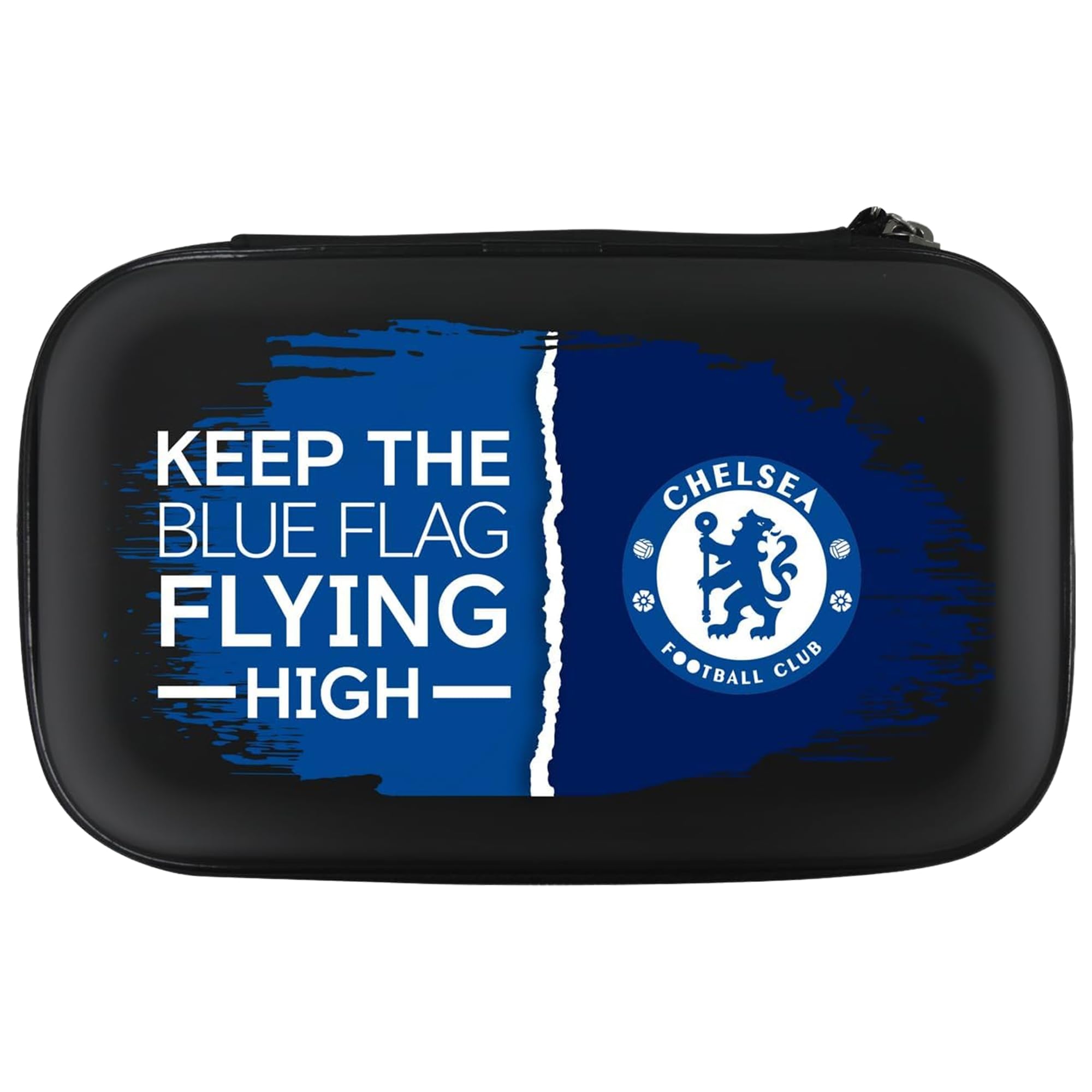 FOCO Officially Licensed Chelsea Football Club Darts Case The Blues Storage Wallet, Blue Flag (W458)