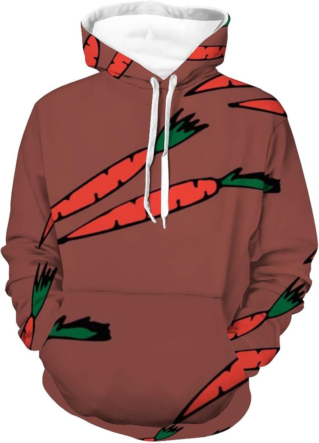 Hoodies for Men Women Carrots Red Hoodie Sportswear Warm Adult Gym