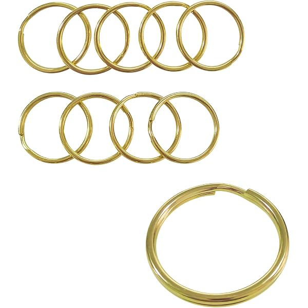 Lot De 30 Anneaux Split Plats En Laiton - Diamètre 1,2 Mm - Pour Porte-clés, Bijoux