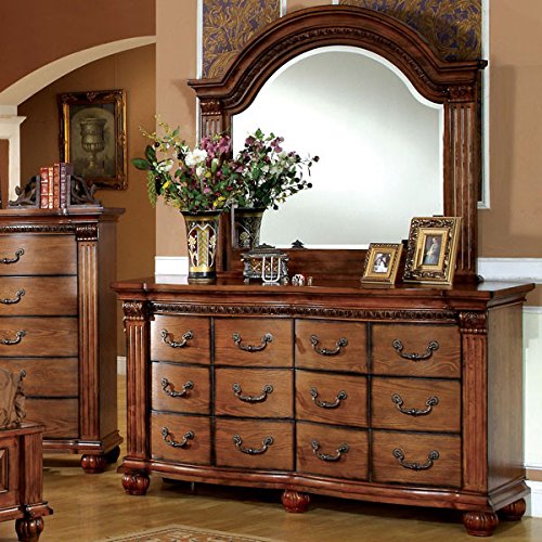 247SHOPATHOME IDF-7738Q-6PC Bedroom-Furniture-Sets, Queen, Oak - Thumbnail 3