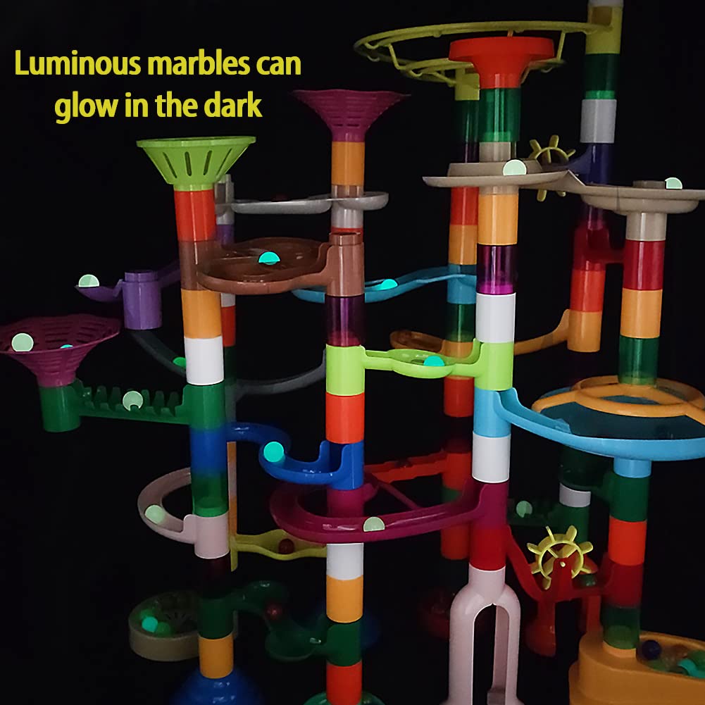 DSHMIXIA Marble Run for Kids Ages 3-4 5-8 150pcs Sturdy Building Toys Kids Games Marbles Run Track Amazing Fun Boys Girls Gifts (Standard)