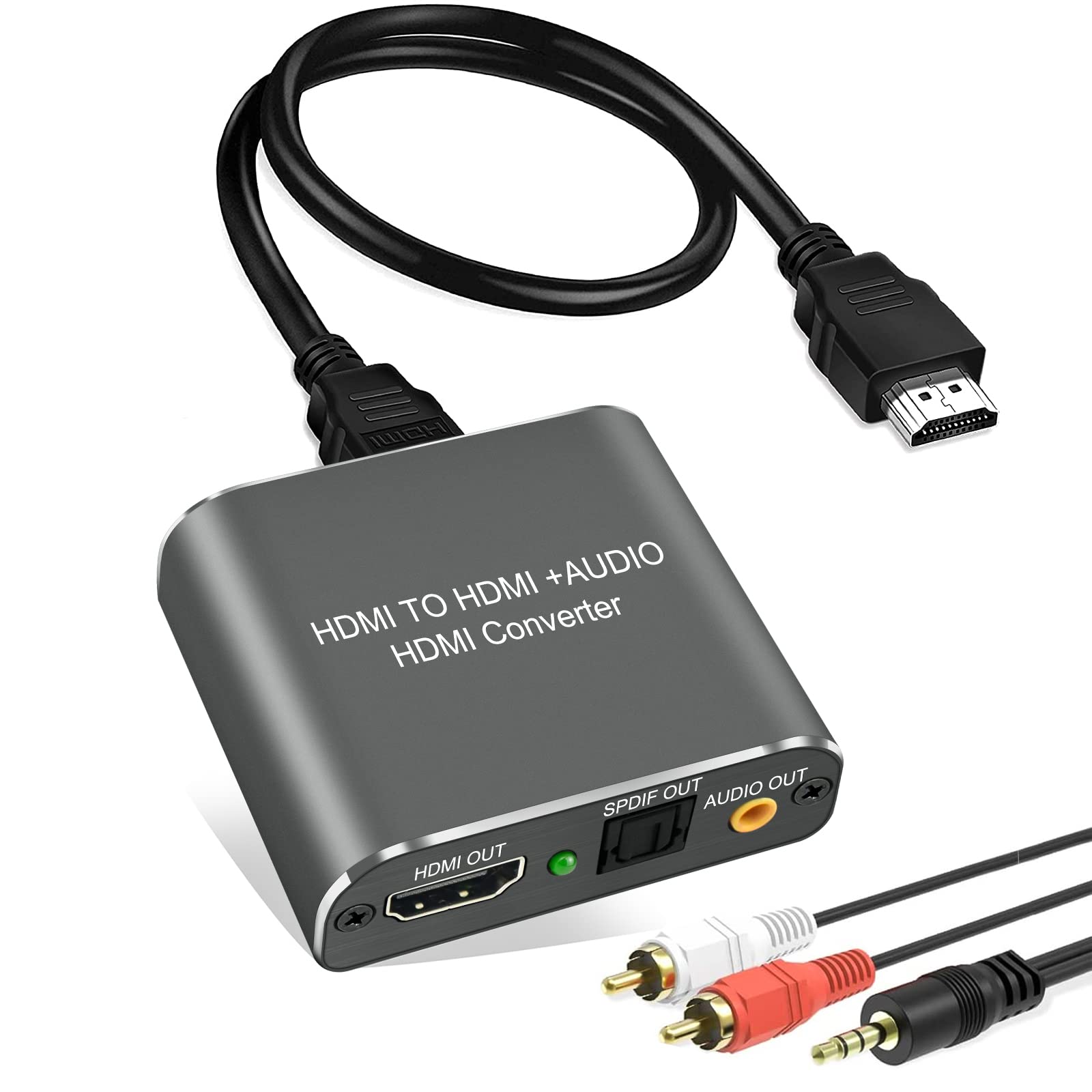 HDMI Audio Extractor, HDMI to HDMI Optical Toslink SPDIF or 3.5mm AUX ...