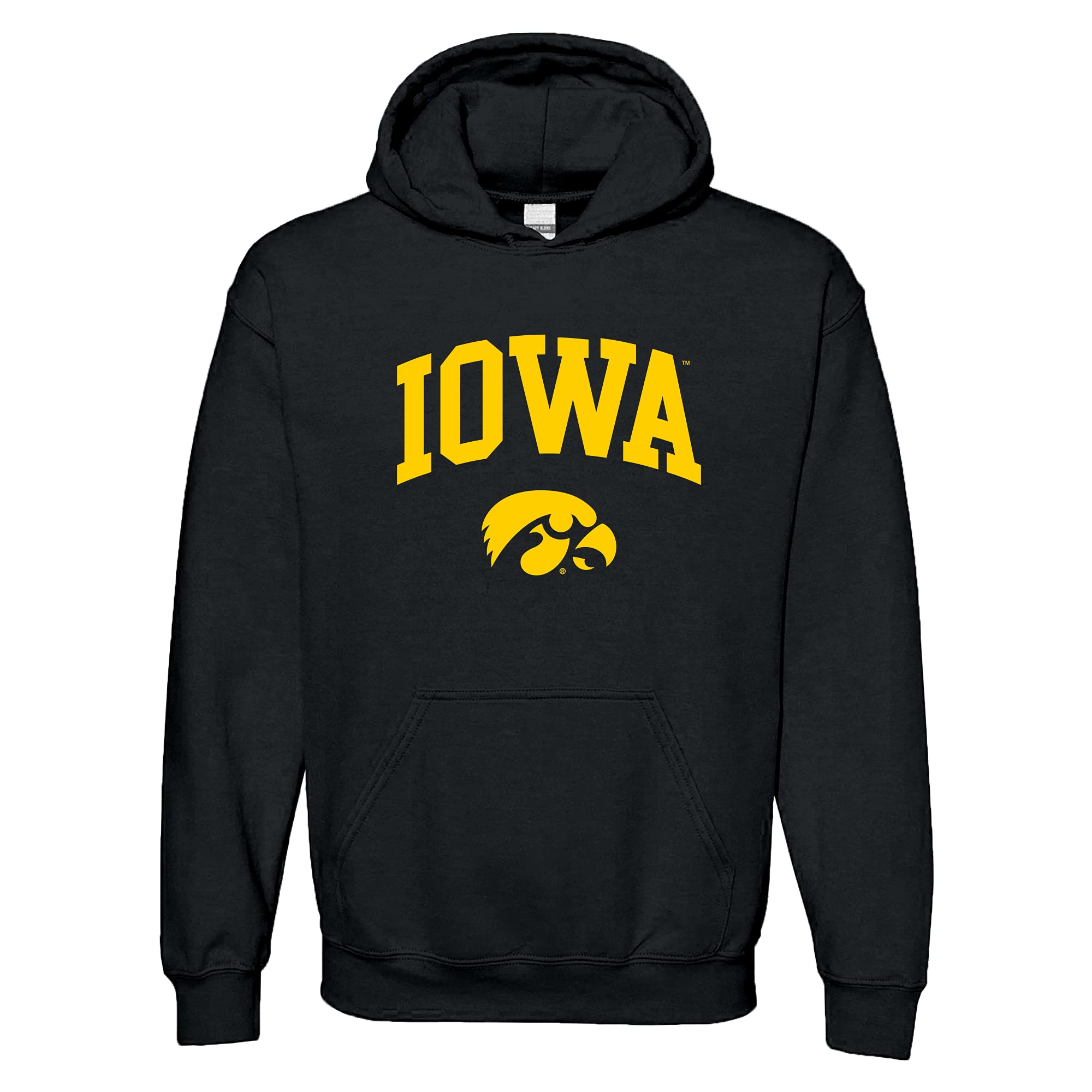AH03 - Iowa Hawkeyes Arch Logo Hoodie - Medium - Black Image