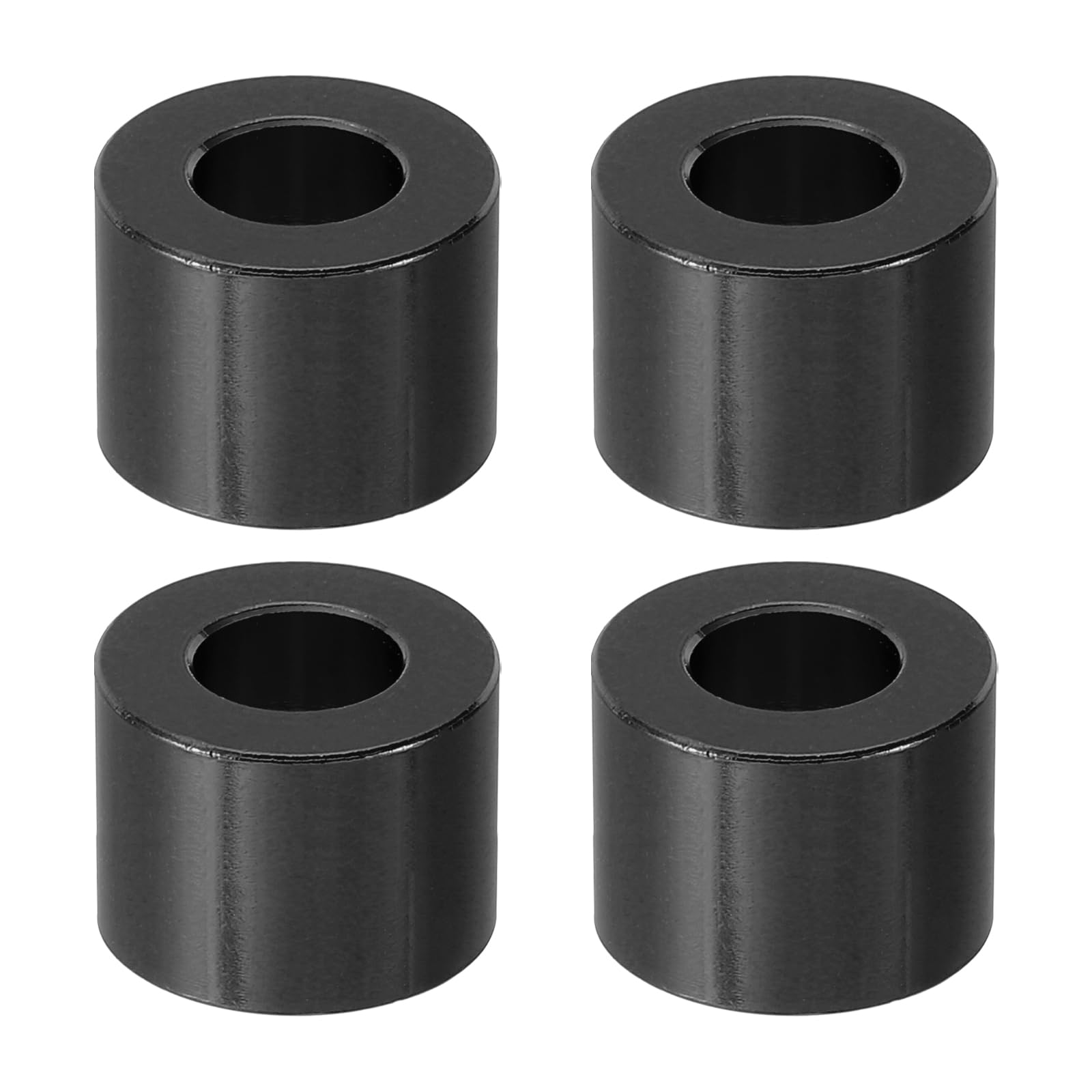 PATIKIL M8 Aluminum Spacer, 4 Pcs Metal Spacers Aluminum 8.2mm ID x 16mm OD x 12mm L Aluminum Spacer Screw Standoff Round for 1/3in or M8 Screw Bolts, Black