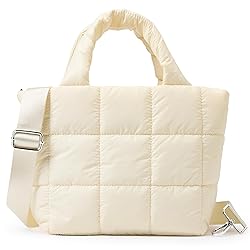 KALIDI Quilted Tote Bag Small Puffer Crossbody Bag
