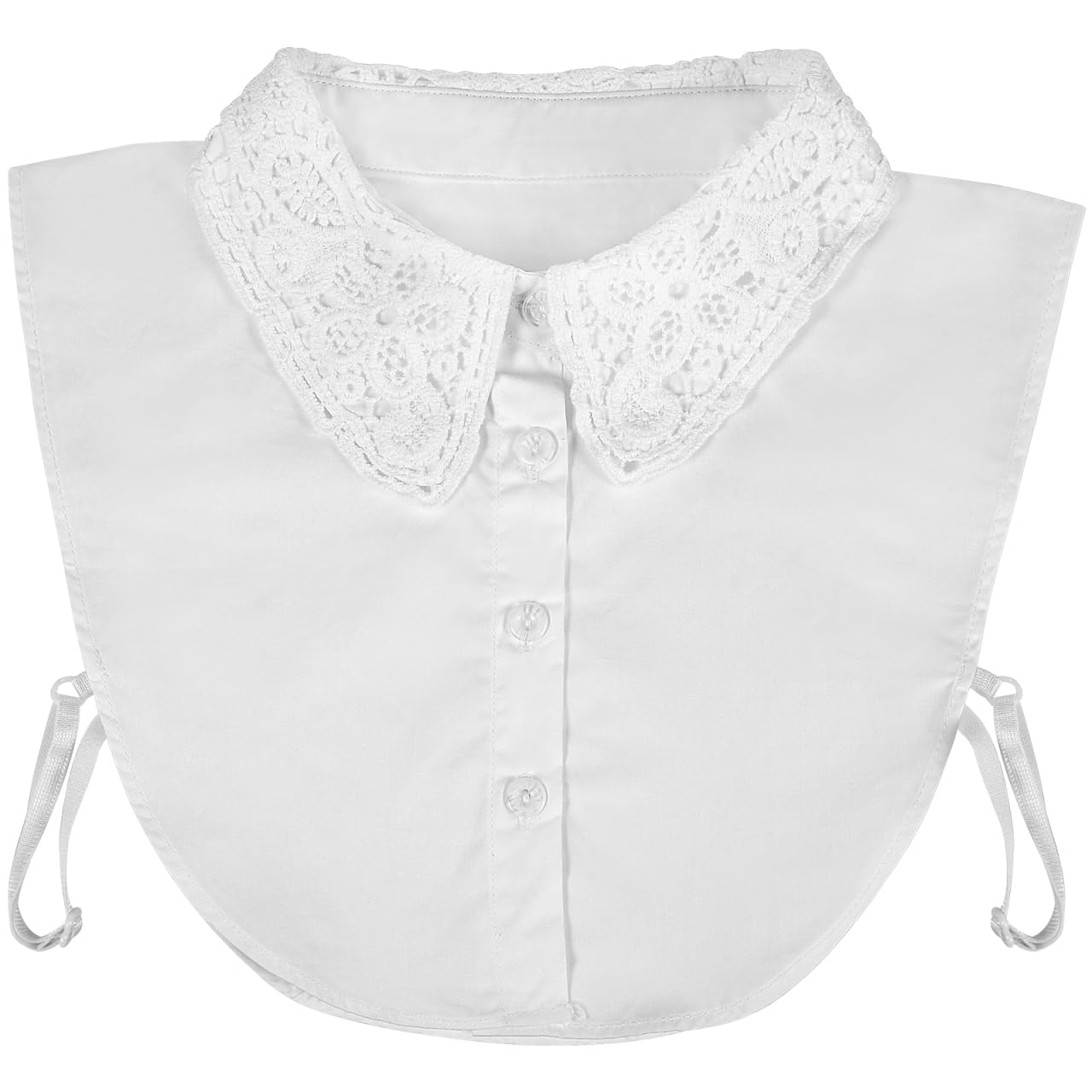 WINOMO Detachable Collar White Shirt Inserts Women Collars Fake Stiffeners Extender Women's Floral Half Blouse