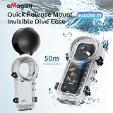 Tuvzylory Invisible Dive Case for Insta360 X4 50m Waterproof Quick Release view 2