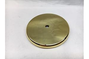 RETUIOS Howard Miller Grandfather Clock Weight Shell Cap, Polished Brass, 3 Inch Diameter, Rounded Edge