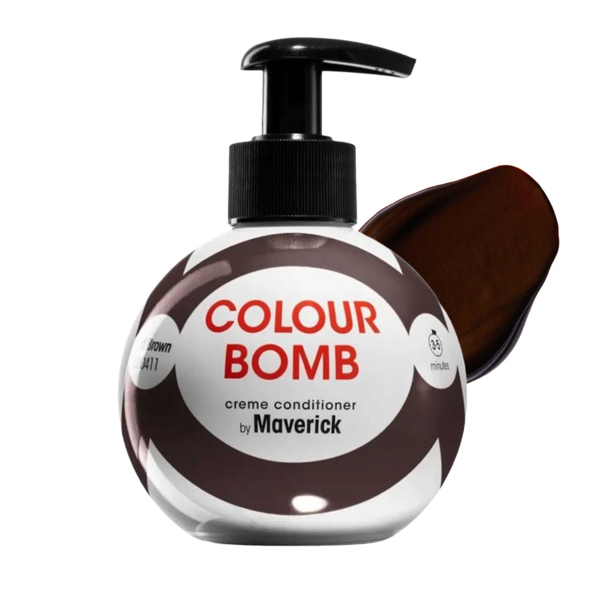 Colour Bomb by Maverick Cold Brown Hair Colour Depositing Conditioner 250ml – Vibrant Gloss & Shine, Softening & Nourishing Colour Refresh Treatment, No Mix, Vegan, Ammonia & Peroxide Free