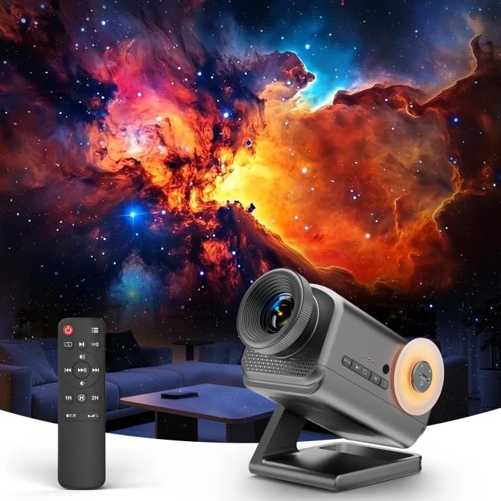 Dnenellr Galaxy HD 3D Ceiling Star Projector, Professional Planetarium Projector with Bluetooth Speaker, 60 Themes, Aurora Borealis Lamp for Children and Adults Room Gift (Gris)