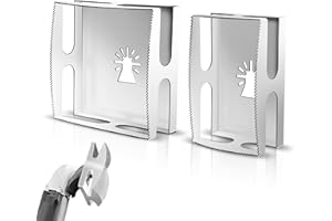 LUVRD Rectangle & Square Slot Cutter, 2 Pack Socket Slot Cutter Drywall Oscillating Tool, Stainless Steel Square Slot Cutter for Electrical Boxes, Cutting One Step in Place for Drywall, Plastic Metal, Wood