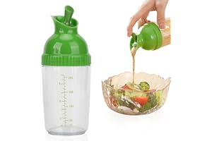 VINGVO 200ml Salad Dressing Container, Condiment Bottles, Salad Dressing Bottles Salad Dressing Shaker Prevent Leakage Salad Dressing Jar with Lid