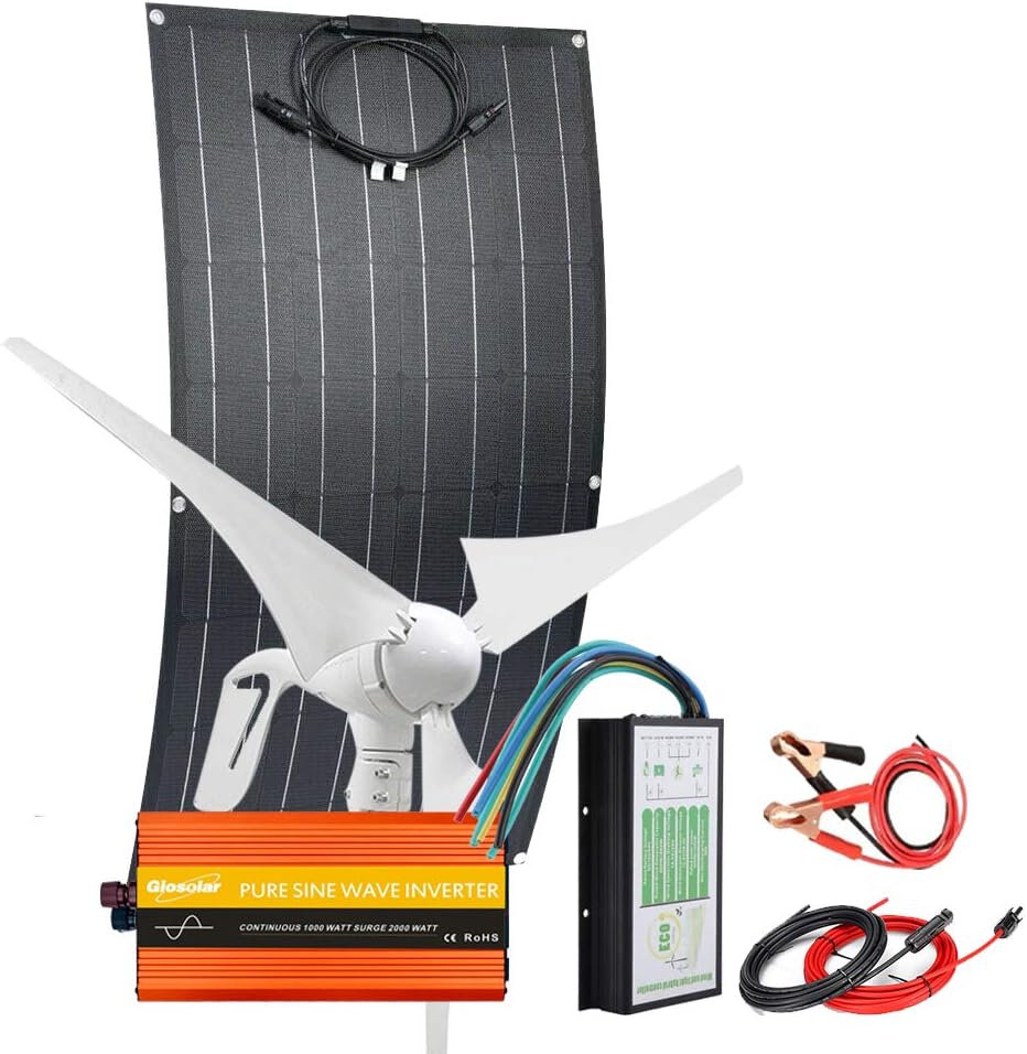 500W Wind Solar Kit Off Grid Hybrid System for Cabin 12V