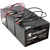 Vici Battery for Razor 36 Volt 12 AH MX500 &amp; MX650 versions 1-7 &amp; Crazy Cart XL Includes Battery Wire Harness and 12V 12ah x3