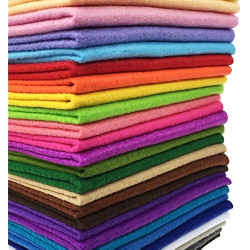 30cm 30cm flicflac 36pcs 1.4mm Thick Soft Felt Fabric Sheet Assorted