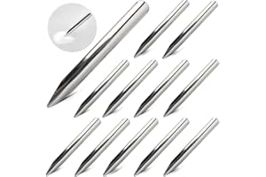 TUNQISM 1Pcs 6 Inch Lab Spatula Micro Stainless Steel Laboratory Spoon Spatula, Metal Round Pointed tip Laboratory Sampling Groove Spoon, Mixing Powder Paste Filling Tool