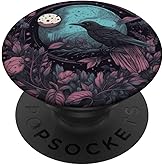 PopSockets Cute Occult Raven Goth Pastel Crow PopGrip for iPhone 11, Black