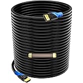 Rommisie 4K HDMI Cable 100 FT (HDMI 2.0,18Gbps) Ultra High Speed Gold Plated Connectors, Ethernet Audio Return, Video 4K, Ful