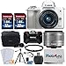 Canon EOS M50 Mirrorless Digital Camera (White) + EF-M 15-45mm f/3.5-6.3 is STM Lens (Silver) + 64GB Memory Card + Camera/Camcorder Bag + Quality Tripod + UV Filter + USB Card Reader + Accessories