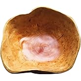 MIATTCLD Wooden Bowl Decorative Natural Wood Fruit Bowl, Irregular Creative Wood Bowls, Rustic Hand Carved Candy Snack Keys Serving Bowls for Home Decor (10"-12" Diameter)