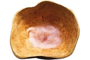 MIATTCLD Wooden Bowl Decorative Natural Wood Fruit Bowl, Irregular Creative Wood Bowls, Rustic Hand Carved Candy Snack Keys Serving Bowls for Home Decor (6"-8" Diameter)