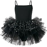 Toddler Girls Tutu Dresses Strap Shiny Tulle Ballet Leotard Ballerina Outfits for Dance
