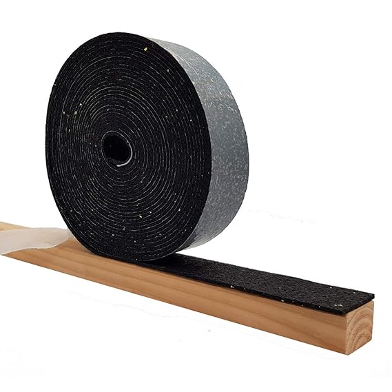 Einseitig Selbstklebende Terrassenpad Rolle aus Gummigranulat 3 mm | Terrassenpads für den Terrassenbau | Streifen Abstandhal