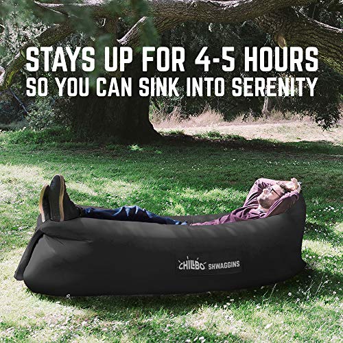 Chillbo SHWAGGINS 2.0 Best Inflatable Lounger Portable Hammock Air Sofa and Camping Chair Ideal Gift Inflatable Couch and Beach Chair Camping Accessories for Picnics & Festivals (Black) - Thumbnail 7