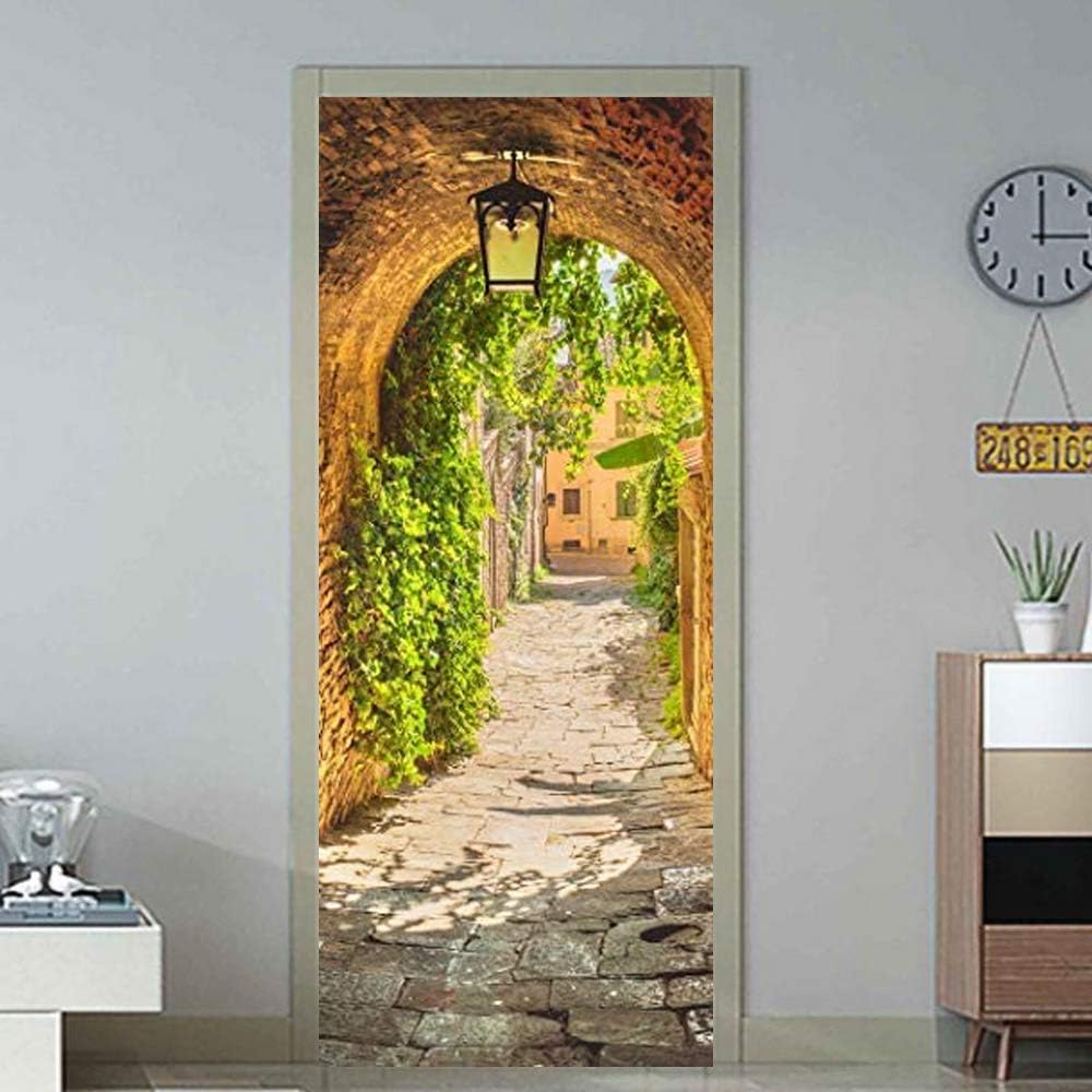 MailingArt Door Stickers Mural Wall Sticker Waterproof Self-Adhesive Decals Home Decor (A)