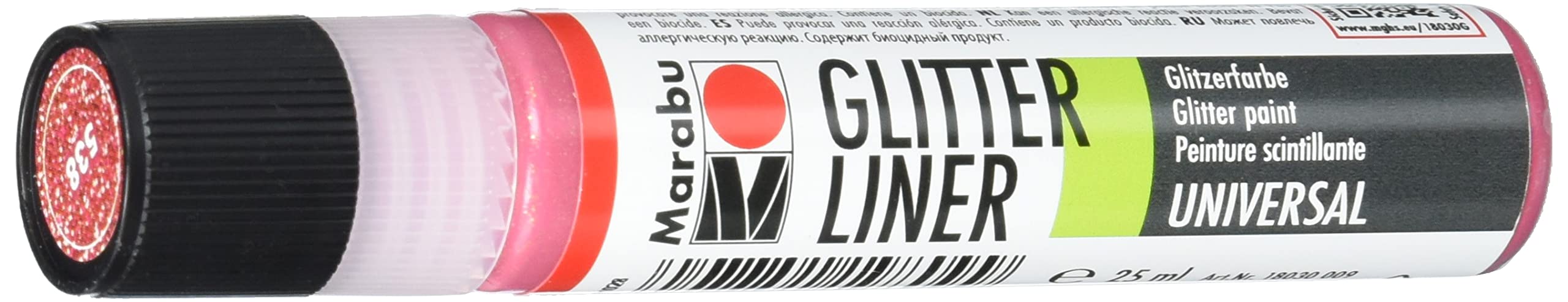 Marabu Glitter Liner Pen 25ml - 538 Ruby