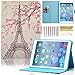 iPad Air Case, Dteck(TM) Fashion Art Prints Leather Flip Stand Smart Cover with Auto Wake/Sleep Feature Magnetic Snap for Apple iPad Air /iPad 5th 9.7 inch 2013 Model, Eiffel Tower