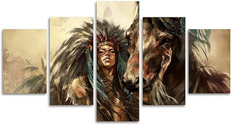 Amazon Com Pintura En Lienzo De 5 Piezas Para Pared Con Diseno