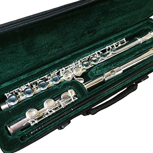 New Jean Baptiste 182S C Foot Closed Hole Student Flute with Deluxe Case, Cleaning Rod, Polish Cloth and Warranty
