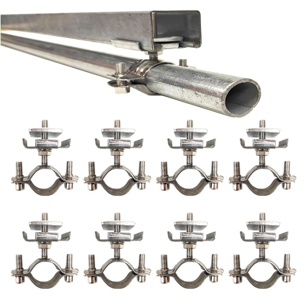 Photo 1 of 8 Pack Strut Clamp; Universal Strut Clamps for Rigid Conduit and EMT; Universal Pipe Clamp for Strut Channel. Bracket with 360 Degree Rotation (Bore inner diameter 0.75")