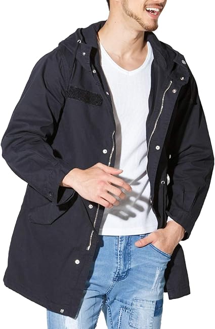 Amazon ジャケット メンズ モッズコート ブラック ミリタリーコート アウター コート 冬 ミリタリー ロングコート 無地 大きいサイズ 冬物 Xl コート ジャケット 通販