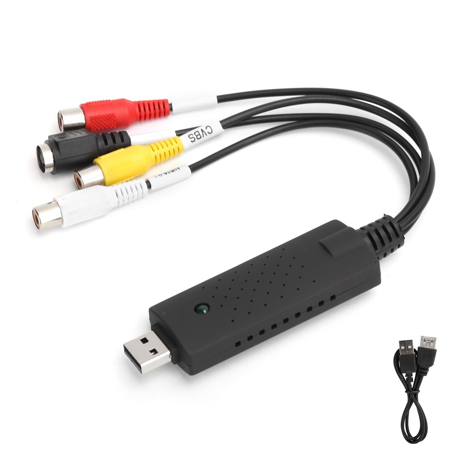 USB Video Capture Card, Video Collection Card Portable USB2.0 for XP/Vista/7/8/10/Linux Converter, Support PAL/NTSC